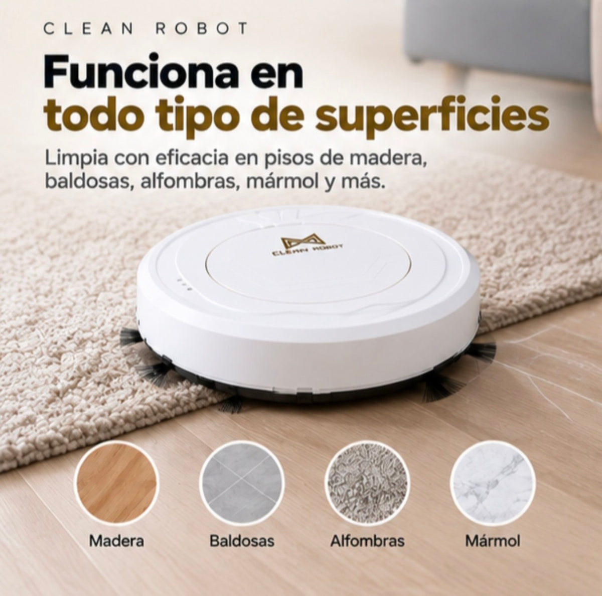 🔥 Smart Clean Robot - Aspira y Limpia Automáticamente