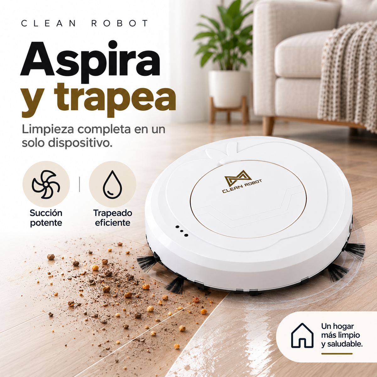 🔥 Smart Clean Robot - Aspira y Limpia Automáticamente