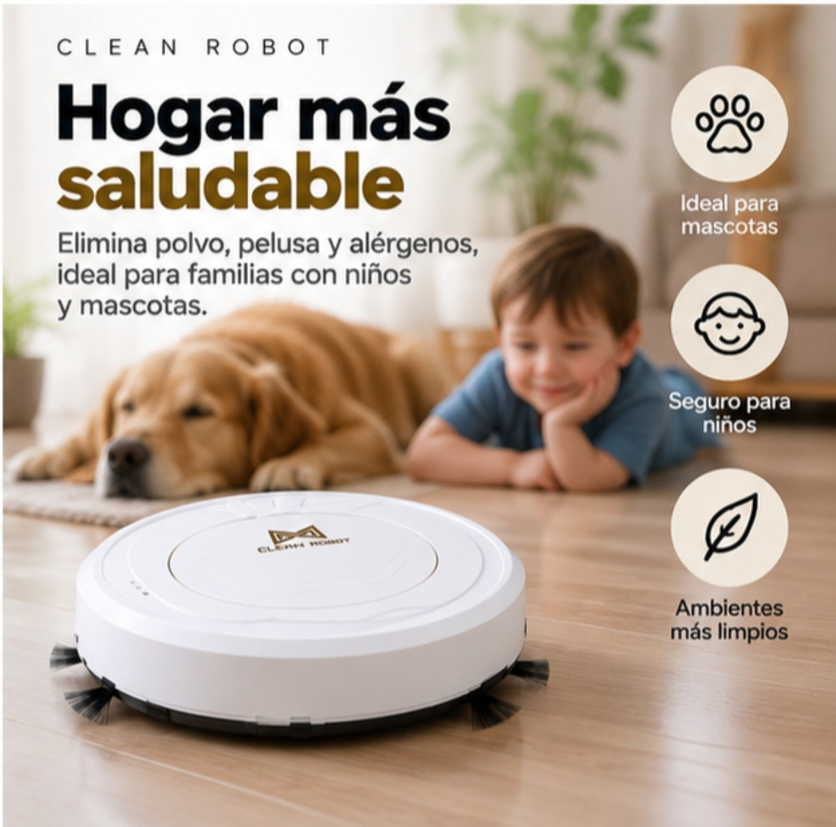 🔥 Smart Clean Robot - Aspira y Limpia Automáticamente